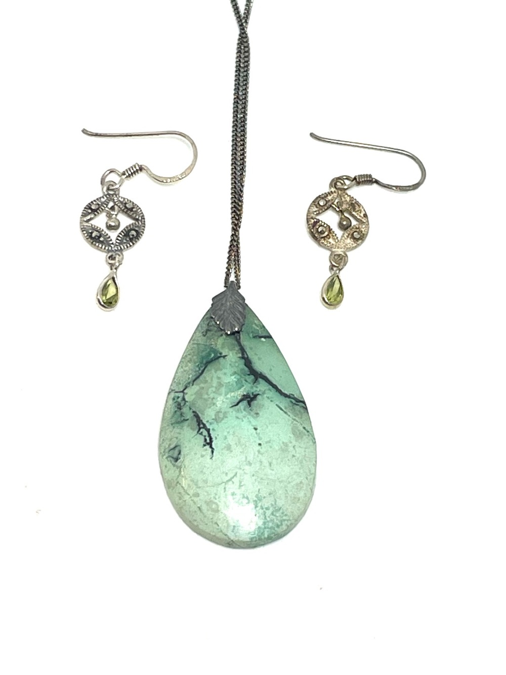 Variscite Necklace & Earrings